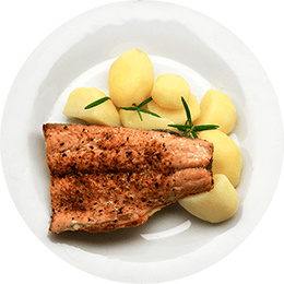 Filet z lososa a bylinkové brambory